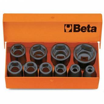 BETA  710/C10 Komplet 10 nasadek udarowych w pudełku metalowym 3/8"