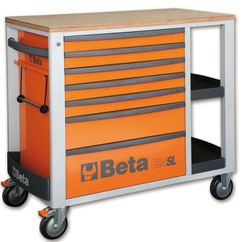 BETA C24SL - 2400SL Wózek narzędziowy z 7 szufladami i bocznymi półkami