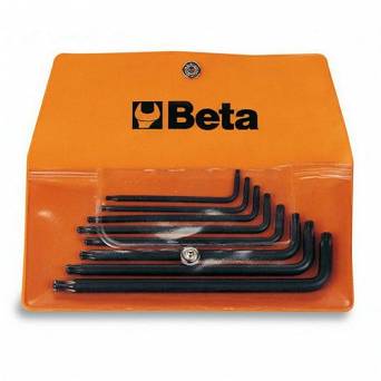 BETA 97RTX/B8 Zestaw kluczy trzpieniowych kątowych, profil Tamper Ressistant Torx