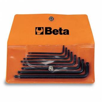 BETA 97BTX/B8 Zestaw kluczy trzpieniowych kątowych z końcówką kulistą, profil Torx